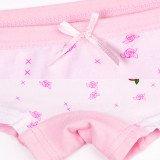 Kid Girls 2 Packs Print Cartoon Rabbit Flowers Boxer Briefs Cotton Underwear