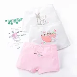 Kid Girls 3 Packs Cartoon Rabbit Boxer Briefs Cotton Underwear
