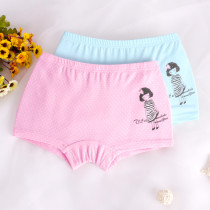 Kid Girls 2 Packs Print Little Girls Dots Boxer Briefs Cotton Underwear