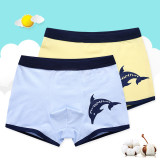 Kid Boys 4 Packs Print Dolphin Boxer Briefs Cotton Underwear