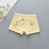 Kid Girls 5 Packs Print Rabbits Boxer Briefs Cotton Underwear