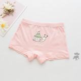 Kid Girls 5 Packs Print Little Girl Cute Animals Boxer Briefs Cotton Underwear