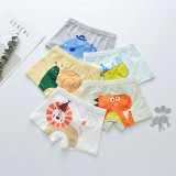 Kid Boys 5 Packs Print Cute Animals Boxer Briefs Cotton Underwear