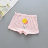 Kid Girls 5 Packs Print Rabbits Boxer Briefs Cotton Underwear
