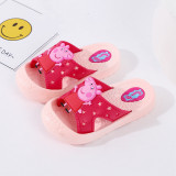 Toddlers Kids Cartoon Peppa George Pig Hollow Out Stars Flat Beach Slippers