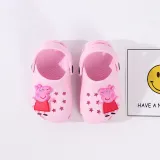 Toddlers Kids Cartoon 3D Peppa Pig Flat Beach Slippers