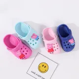 Toddlers Kids Cartoon 3D Peppa Pig Flat Beach Slippers