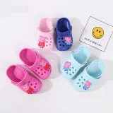 Toddlers Kids Cartoon 3D Peppa Pig Flat Beach Slippers