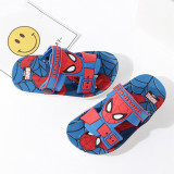 Toddlers Kids Cartoon Spiderman Captain America Flat Beach Slippers Sandals