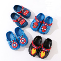 Toddlers Kids Cartoon 3D Captain America Spiderman Crocs Flat Beach Slippers