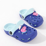Toddlers Kids Cartoon 3D Peppa Pig Flat Beach Slippers Sandals