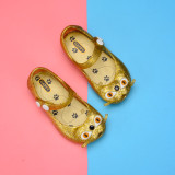 Kid Toddler Girl Cartoon 3D Cute Cat Jelly Flats Shoes