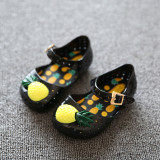 Kid Toddler Girl Hollow-Out 3D Pineapple Jelly Flats Shoes