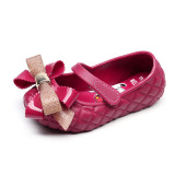 Kid Toddler Girl Cartoon 3D Glitter Bowknot Jelly Flats Shoes