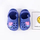 Toddlers Kids Cartoon 3D Peppa Pig Flat Beach Slippers