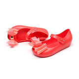 Kid Toddler Girl 3D Bowknot Jelly Flats Shoes