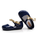 Kid Toddler Girl Glitter Bowknot Hollow-Out Jelly Flats Shoes