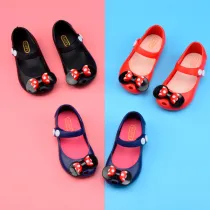 Kid Toddler Girl Cartoon Mini Dots Bowknot Jelly Flats Shoes