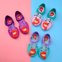 Kid Toddler Girl Cartoon Mermaid Hollow-Out Jelly Flats Shoes