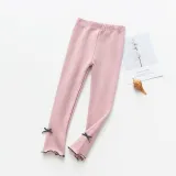 Kid Girl Silk Edge Lace Flower Cotton Leggings Bottoms