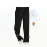 Kid Girl Silk Edge Lace Flower Cotton Leggings Bottoms