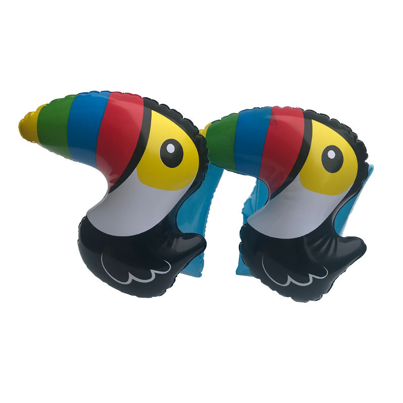 Toddler Kids Float Inflatable Black Woodpecker Arm Rings For Swimming