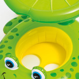 Toddler Kids Pool Floats Inflatable Green Frog Seat Swimming Rings With Lotus Leaf Awning Swimming Circle