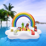 Kids Inflatable 3D Rainbow Cloud Drink Holder Floating Summer Beach Party Accessories