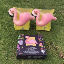 Toddler Kids Float Inflatable Pink Flamingos Arm Rings For Swimming