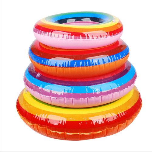 Pool Floats Inflated Swimming Colorful Rainbow Swimming Circle For Toddler Kids and Adults