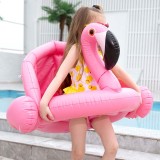 Kids Three-dimensional Flamingos Inflatable Swimming Ring With Awning