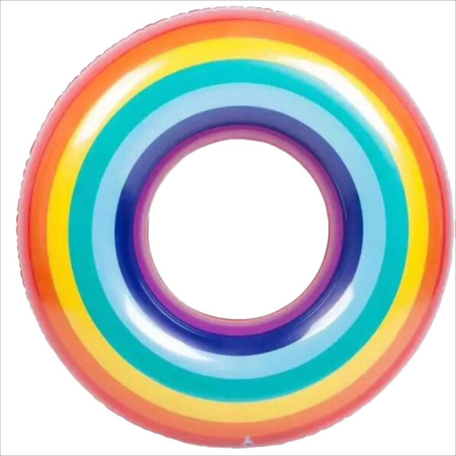 Pool Floats Inflated Swimming Colorful Rainbow Swimming Circle For Toddler Kids and Adults