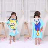 Cute Dinosaur Robot Hooded Bathrobe Towel Bathrobe Cloak For Toddlers & Kids Size 27.5*55inch