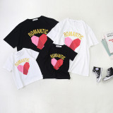 Matching Family Print Red Color Matching Heart T-shirts