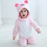 Baby Pink Pig Onesie Kigurumi Pajamas Kids Animal Costumes for Unisex Baby