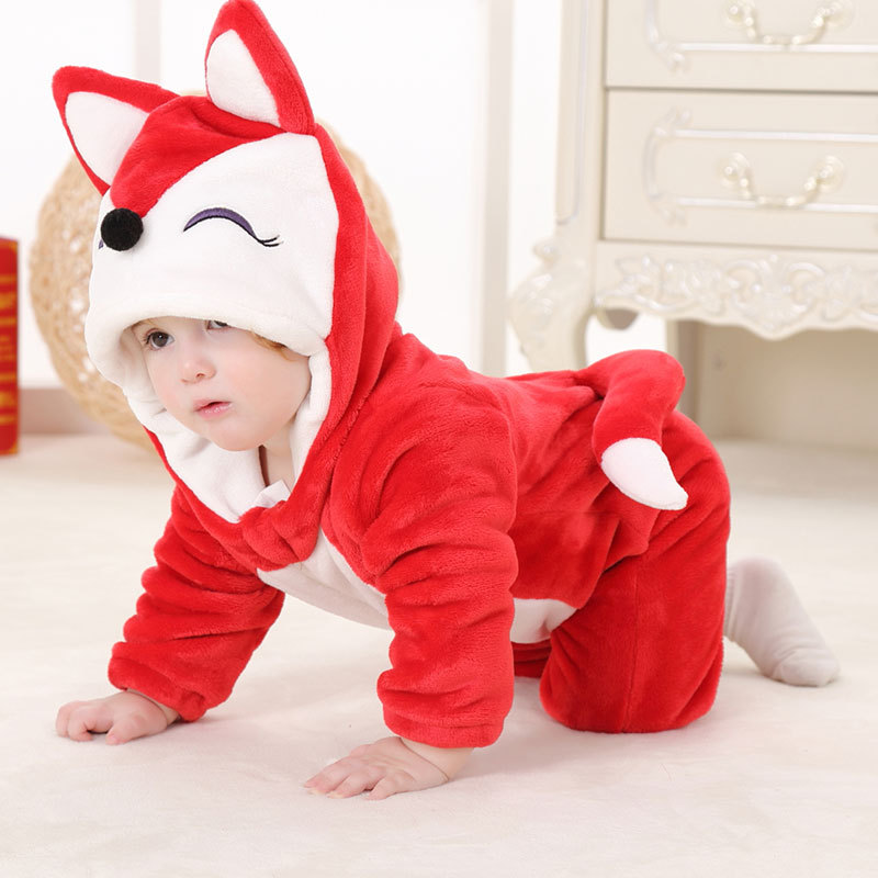 Baby Fox Onesie Kigurumi Pajamas Kids Animal Costumes for Unisex Baby
