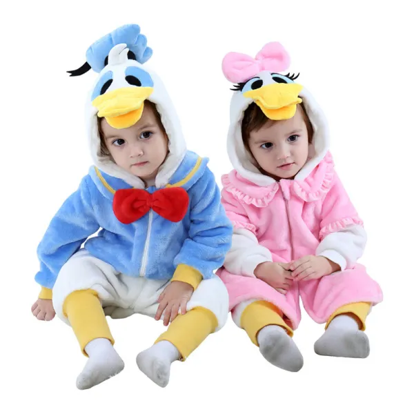 Baby Donald Duck Onesie Kigurumi Pajamas Kids Animal Costumes for Unisex Baby