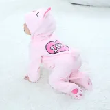 Baby Pink Pig Onesie Kigurumi Pajamas Kids Animal Costumes for Unisex Baby