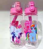 Plastic Prints Cartoons Princess 550ML Water Bottles For Toddle Kids Girl Students
