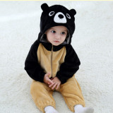 Baby Black Bear Onesie Kigurumi Pajamas Kids Animal Costumes for Unisex Baby
