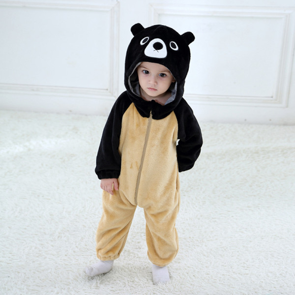 Baby Black Bear Onesie Kigurumi Pajamas Kids Animal Costumes for Unisex Baby