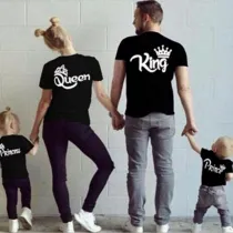 Matching Family Prints King Queen Prince Princess T-shirts