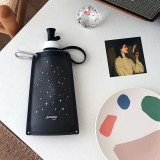 Collapsible Starry Sky Water Bag Free 550ML Food-Grade Silicone Portable Water Bottles