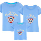 Matching Family Prints Captain America Shield Slogan Famliy T-shirts