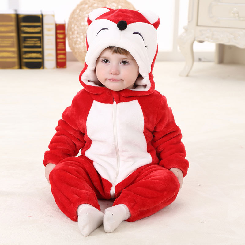 Baby Fox Onesie Kigurumi Pajamas Kids Animal Costumes for Unisex Baby
