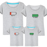 Matching Family Prints Battery Charge T-shirts