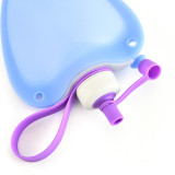 Collapsible Heart Water Bag Free 250ML Food-Grade Silicone Portable Water Bottles