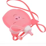 Collapsible Cute Pig Panda Water Bag Free 350ML Food-Grade Silicone Portable Water Bottles