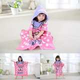Cute Little Girl Princess Hooded Bathrobe Towel Bathrobe Cloak For Toddlers & Kids Size 27.5*55inch