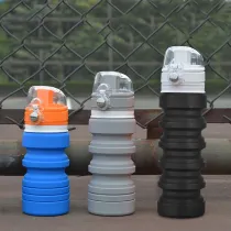 Collapsible Water Bag Free 500ML Food-Grade Silicone Portable Water Bottles
